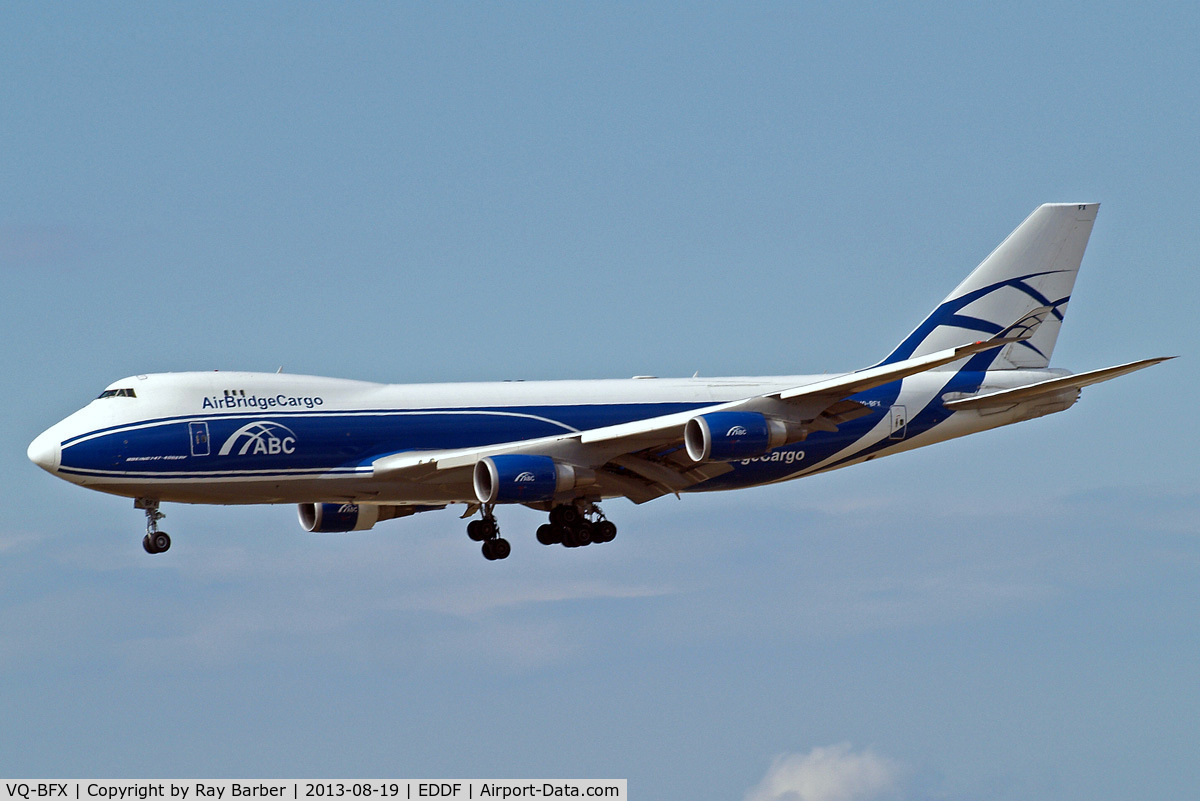 VQ-BFX, 2002 Boeing 747-428F/ER/SCD C/N 33096, Boeing 747-428ER [33096] (AirBridgeCargo) Frankfurt~D 19/08/2013
