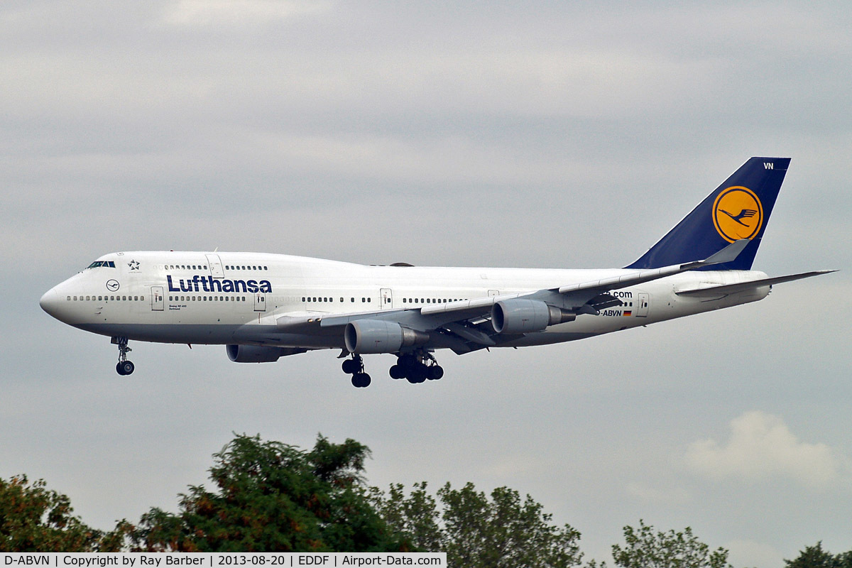 D-ABVN, 1992 Boeing 747-430 C/N 26427, Boeing 747-430 [26427] (Lufthansa) Frankfurt~D 20/08/2013