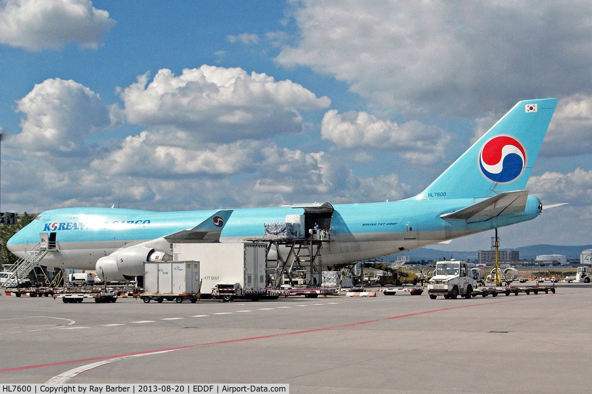 HL7600, 2004 Boeing 747-4B5F/SCD C/N 33945, Boeing 747-4B5ERF [33945] (Korean Air Cargo) Frankfurt~D 20/08/2013