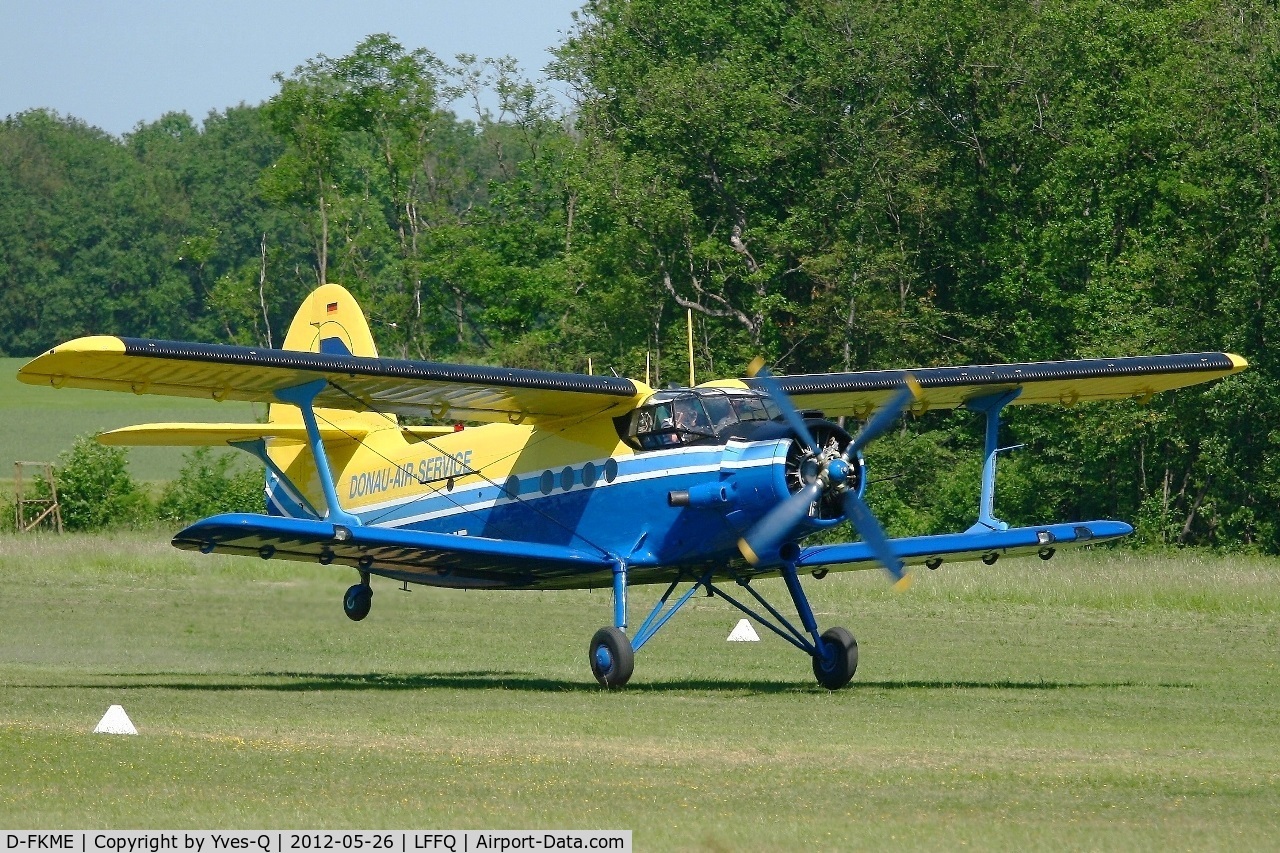 D-FKME, 1957 Antonov An-2 C/N 1G17805, Donau Air Service Antonov An-2, La Ferte-Alais Airfield (LFFQ) Air show 2012