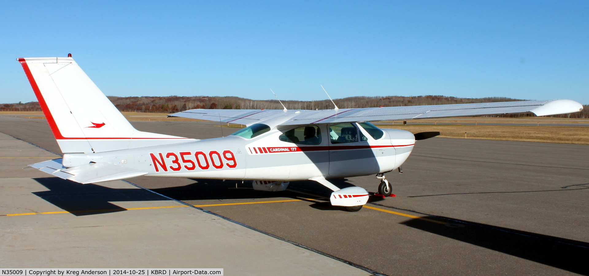 N35009, 1974 Cessna 177B Cardinal C/N 17702155, Cessna 177B Cardinal on the line in Brainerd, MN.