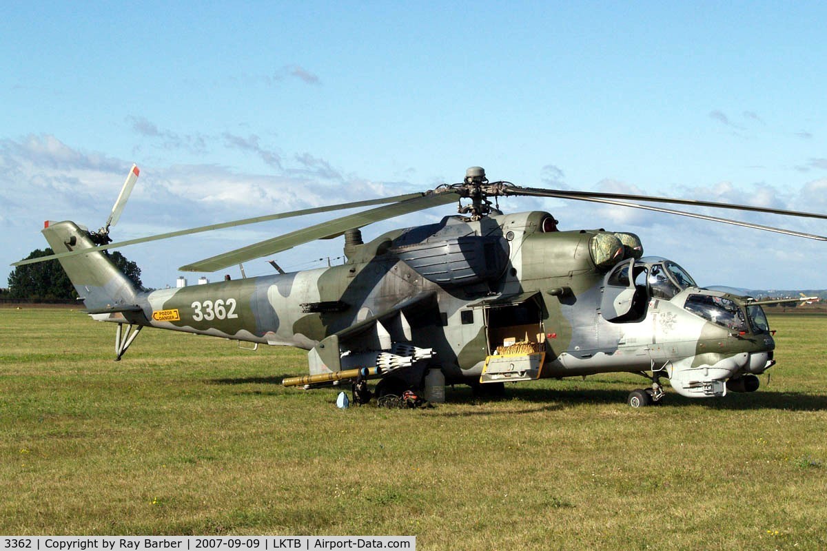 3362, Mil Mi-35 Hind E C/N 203362, 3362   Mil Mi-35 Hind [203362] (Czech Air Force) Brno-Turany~OK 09/09/2007