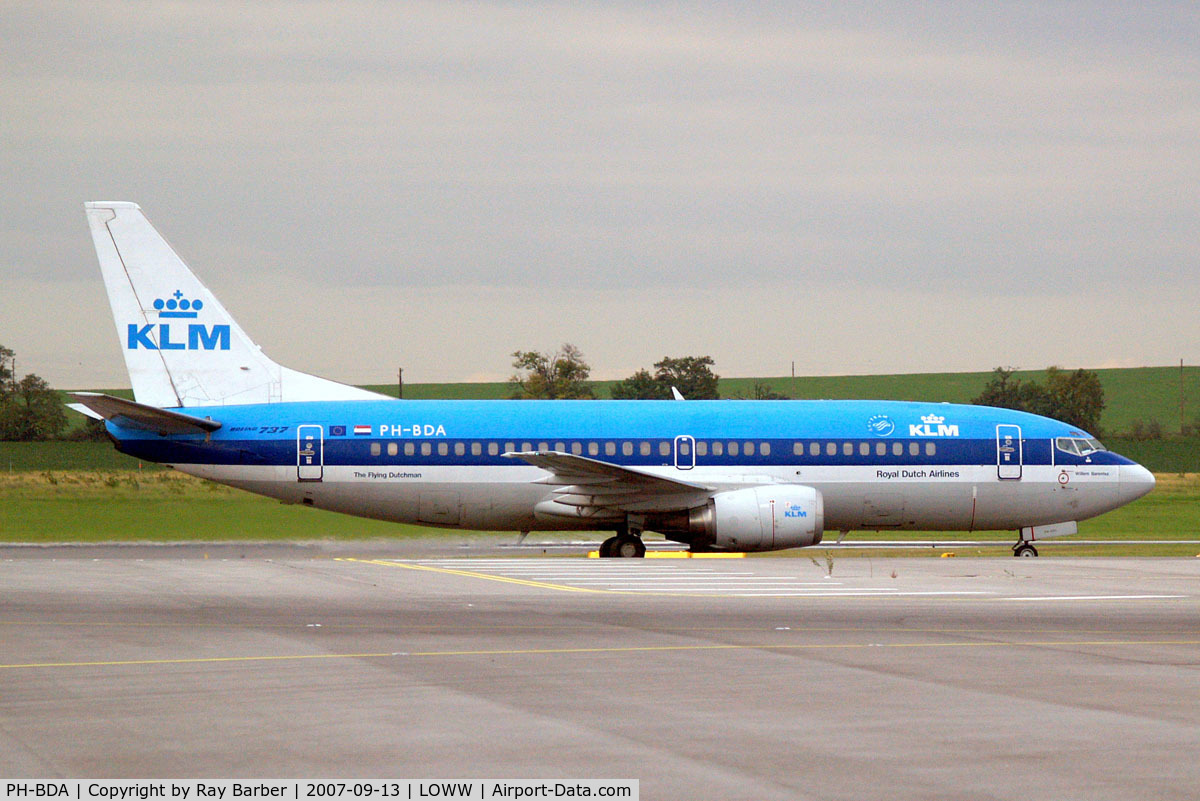 PH-BDA, 1986 Boeing 737-306 C/N 23537, Boeing 737-306 [23537] (KLM Royal Dutch Airlines) Vienna-Schwechat~OE 13/09/2007