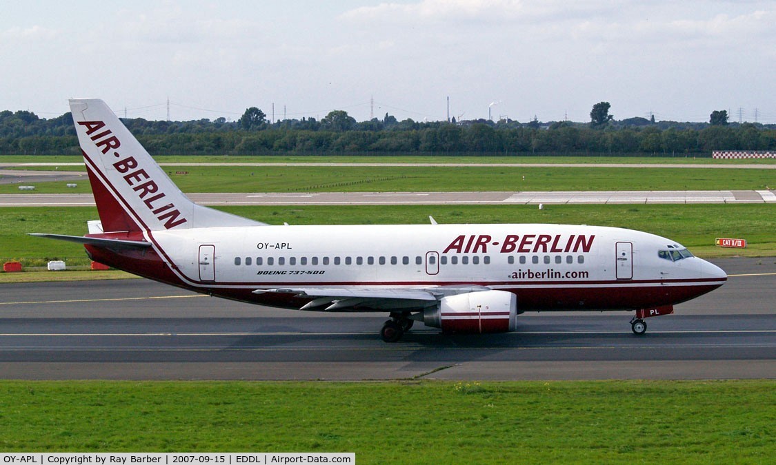 OY-APL, 1998 Boeing 737-5L9 C/N 28996, Boeing 737-5L9 [28996] (Air Berlin) Dusseldorf~D 15/09/2007