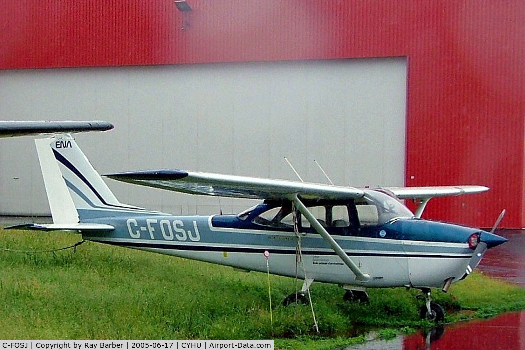 C-FOSJ, 1968 Cessna 172I C/N 17256637, Cessna 172I Skyhawk [172-56637] (ENA) St Hubert~C 17/06/2005. Taken o a dull wet day.