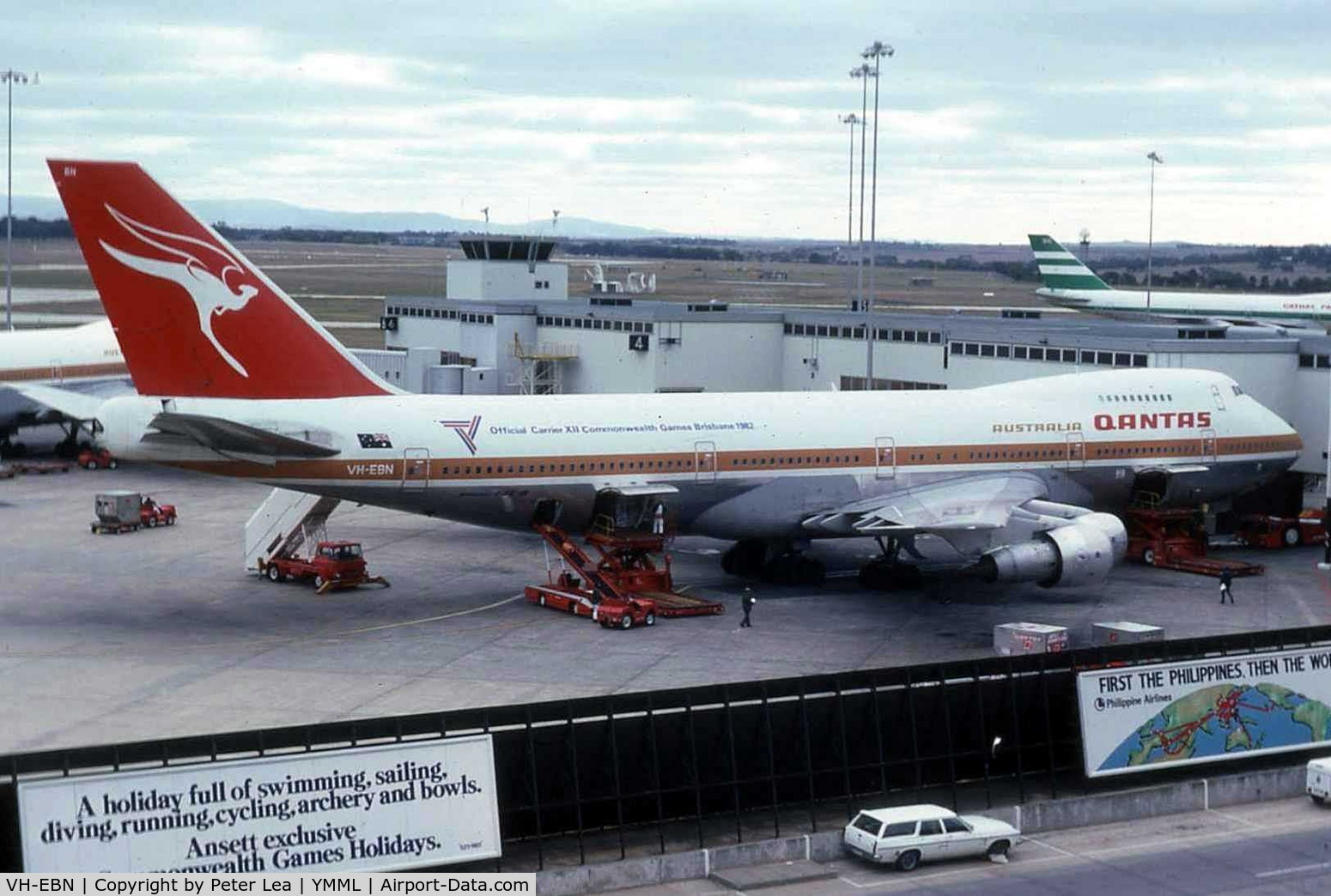 VH-EBN, 1977 Boeing 747-238B C/N 21353, Photo taken at Melbourne in 1983