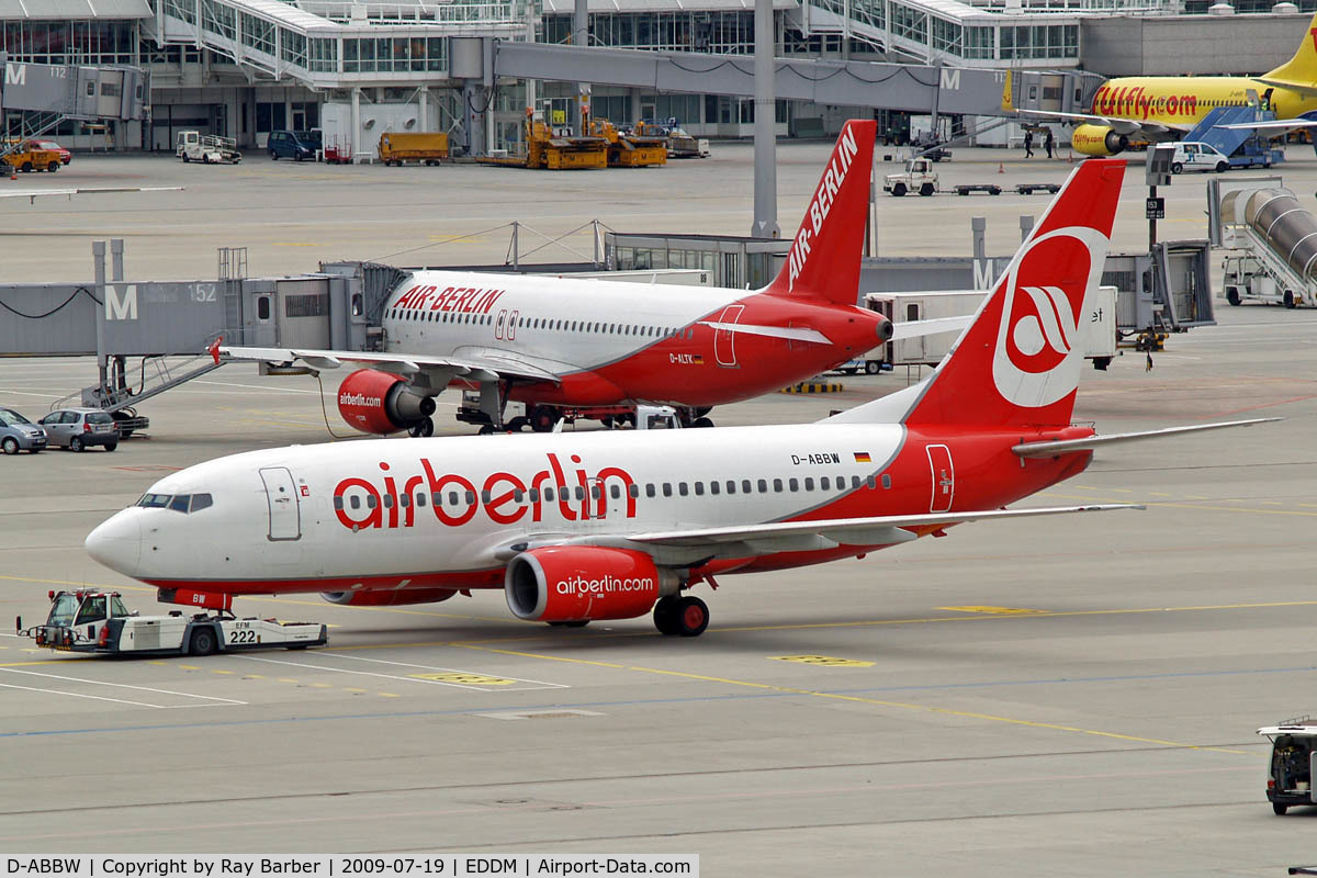 D-ABBW, 2002 Boeing 737-76Q C/N 30642, Boeing 737-7Q8 [30642] (Air Berlin) Munich-Franz Josef Strauss~D 19/07/2009