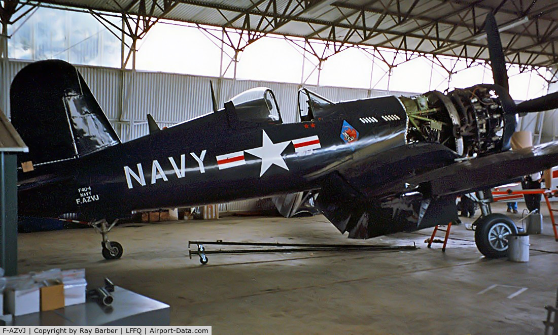 F-AZVJ, 1945 Vought F4U-4 Corsair C/N 9418, Vought F4U-4 Corsair [9418] La Ferte Alais~F 24/07/1998