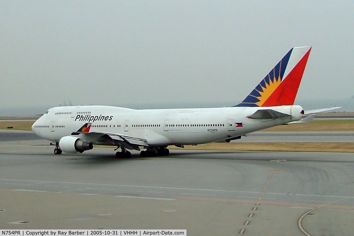 N754PR, 1996 Boeing 747-469 C/N 27663, Boeing 747-469M [27663] (Philippine Airlines) Hong Kong Int~B 31/10/2005