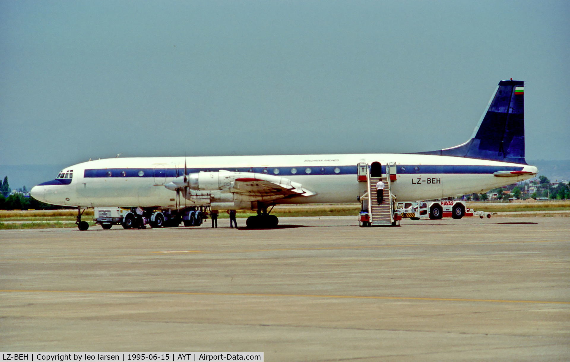 LZ-BEH, 1966 Ilyushin Il-18Gr C/N 186008905, Antalya 15.6.95