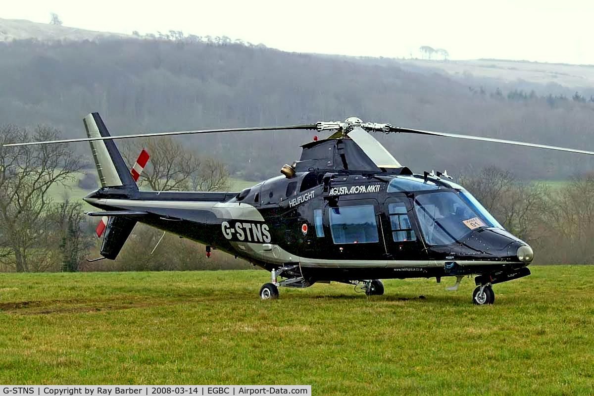 G-STNS, 1985 Agusta A-109A-2 C/N 7324, Agusta A.109A-2 [7324] (Heliflight UK Ltd) Cheltenham Racecourse~G 14/03/2008