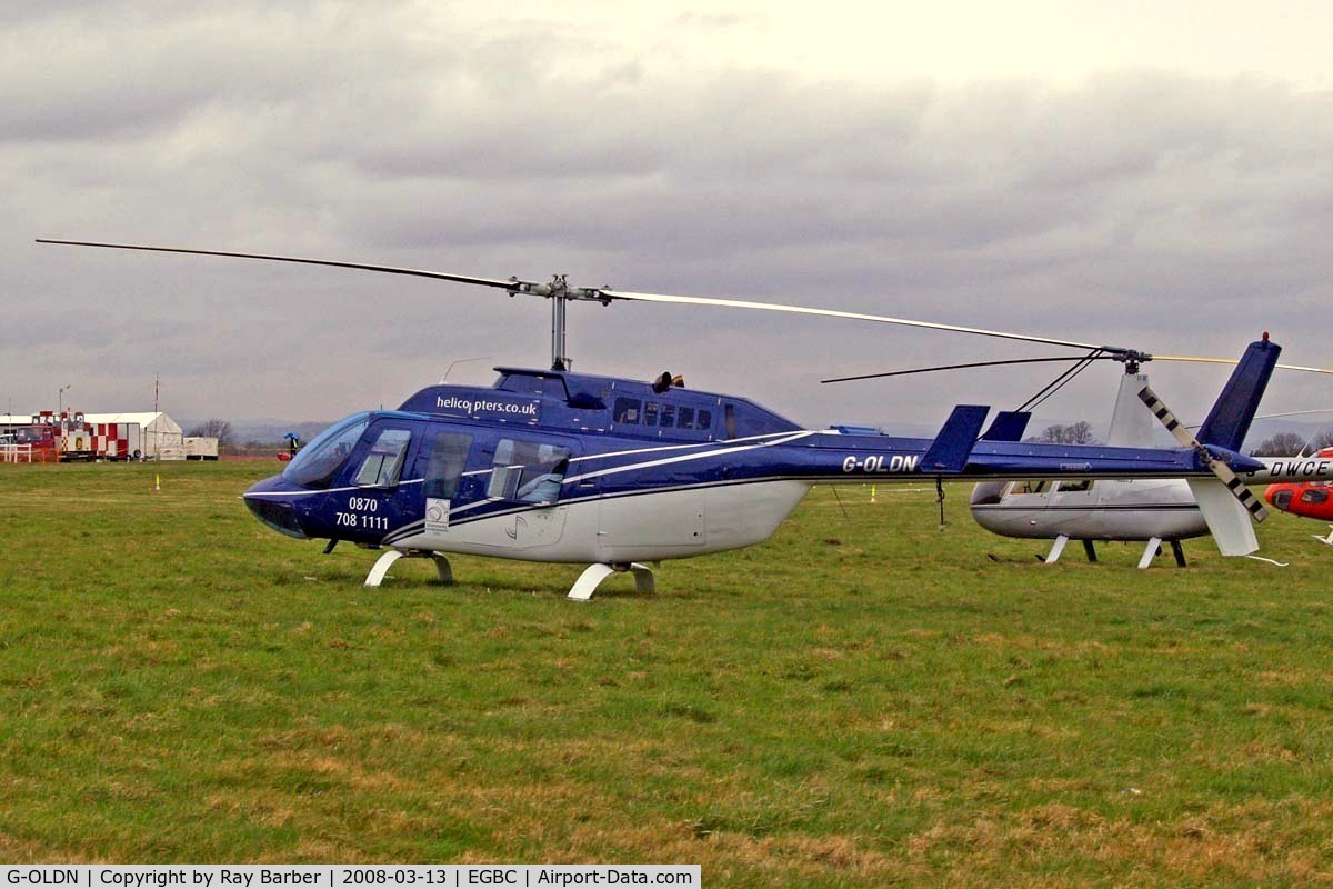 G-OLDN, 1977 Bell 206L LongRanger LongRanger C/N 45077, Bell 206L Long Ranger [45077] (Sky Charters UK) Cheltenham Racecourse~G 13/03/2008