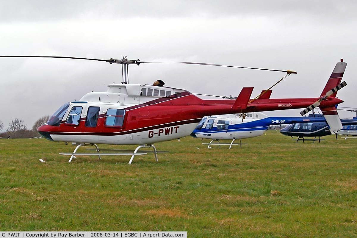 G-PWIT, 1978 Bell 206L-1 LongRanger II C/N 45193, Bell 206L-1 Long Ranger II [45193] Cheltenham Racecourse~G 14/03/2008