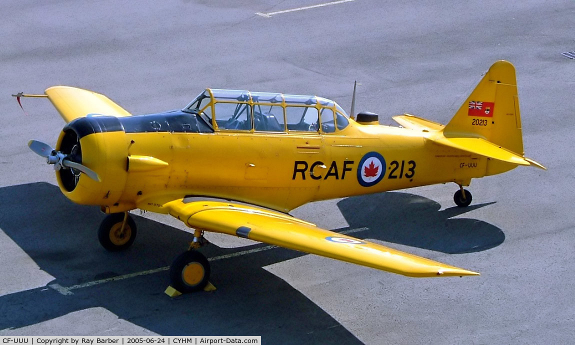 CF-UUU, 1951 Canadian Car & Foundry T-6 Harvard Mk.4 C/N CCF4-4, Canadian Car & Foundry T-6J Harvard IV [CCF4-4] (Canadian Warplane Heritage) Hamilton~C 24/06/2005