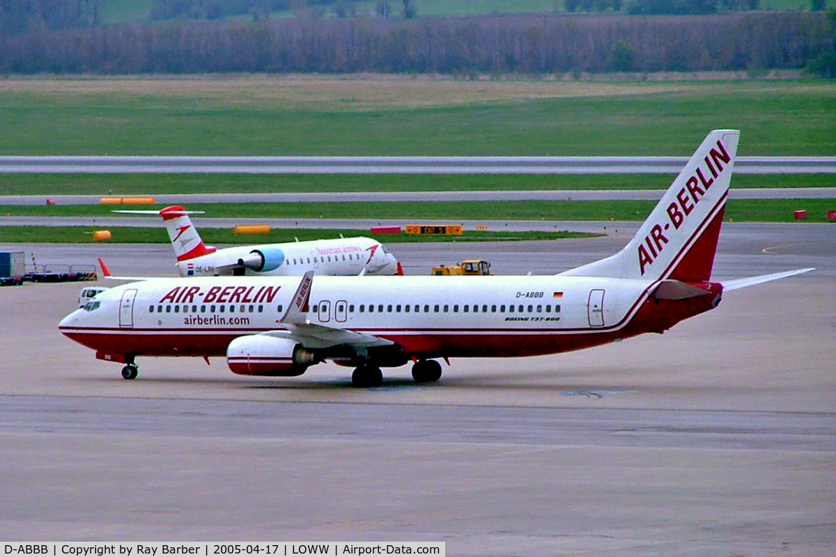 D-ABBB, 2001 Boeing 737-86J C/N 32624, B737-86J [32624] (Air Berlin) Vienna-Schwechat~OE 17/04/2005