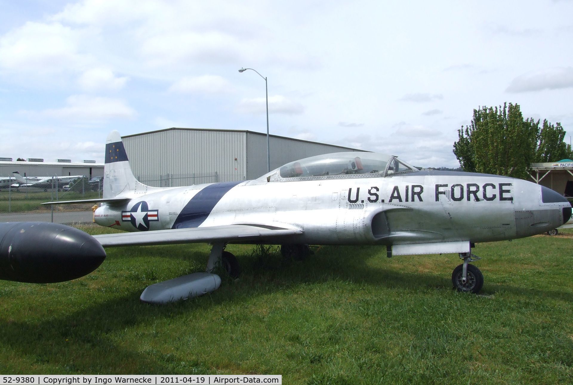 52-9380, 1952 Lockheed T-33A Shooting Star C/N 580-7465, Lockheed T-33A at the Pacific Coast Air Museum, Santa Rosa CA