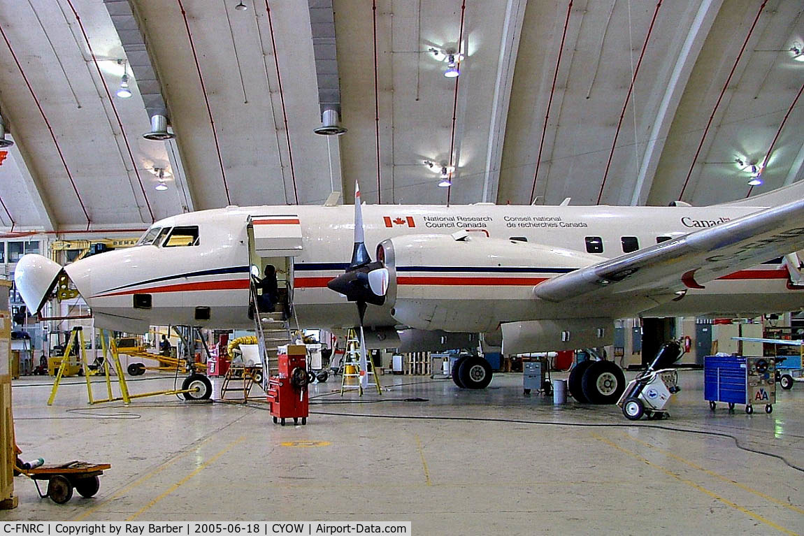 C-FNRC, 1957 Convair 440 Metropolitan C/N 473, Convair 580 [473] (National Research Council) Ottawa-Macdonald Cartier International~C 18/06/2005. Converted from a Convair 440.