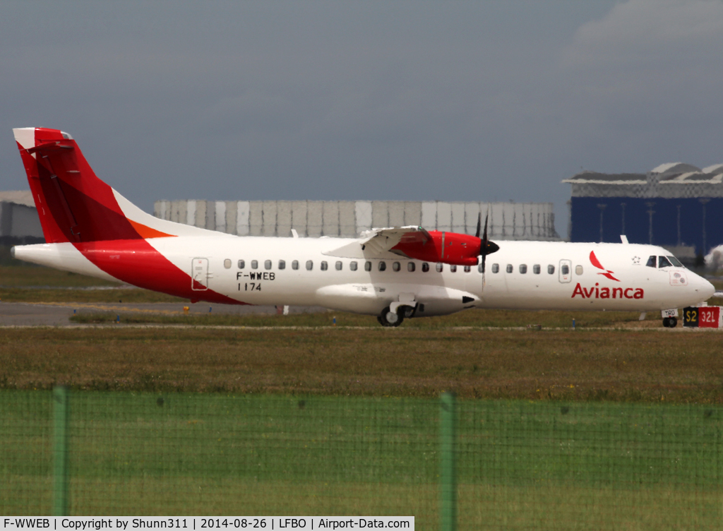 F-WWEB, 2014 ATR 72-600 (72-212A) C/N 1174, C/n 1174 - To be TG-TRD