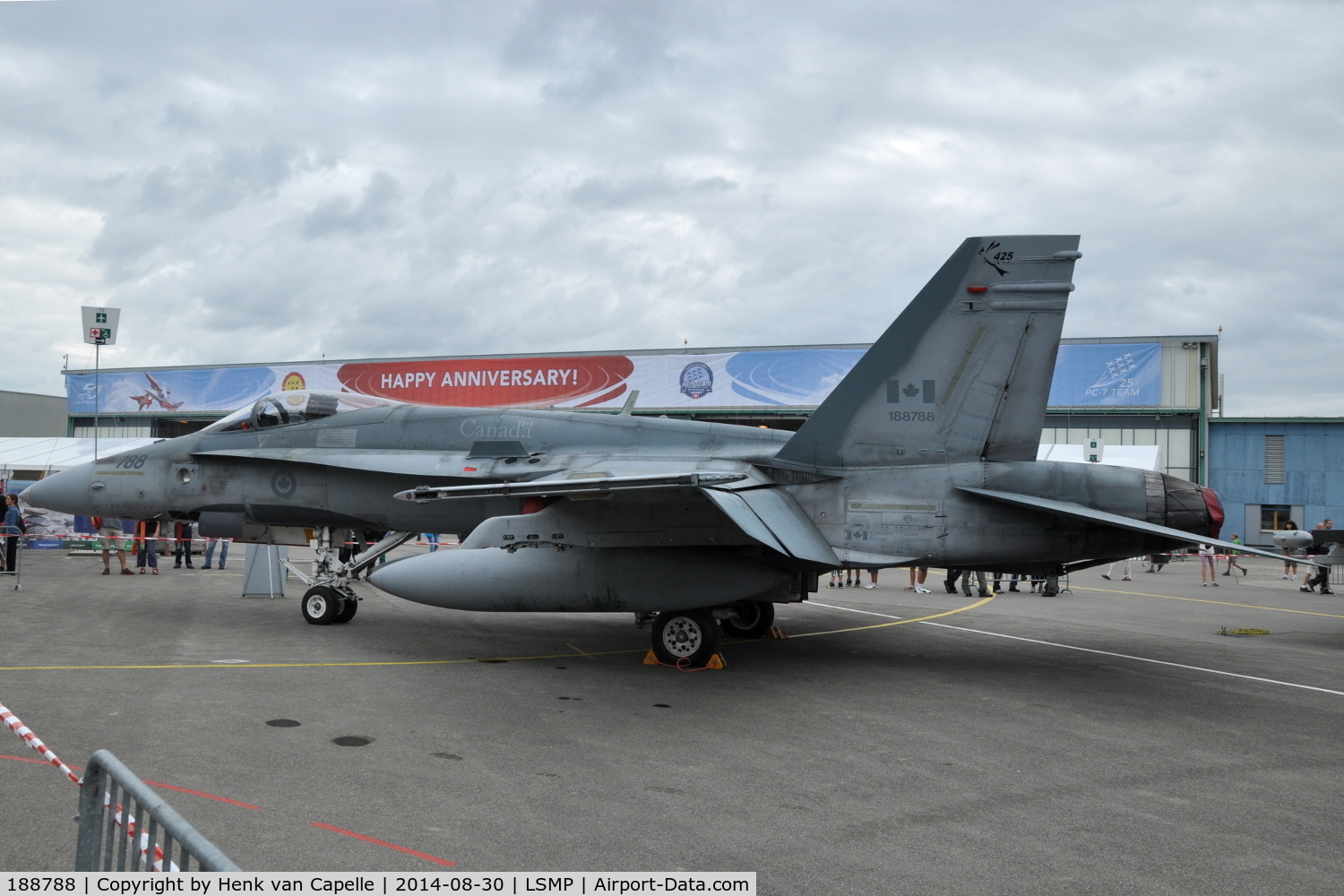 188788, 1987 McDonnell Douglas CF-188A Hornet C/N 0599/A506, CF-188 Hornet fighter of the CAF at Payerne Air Base, Switzerland.