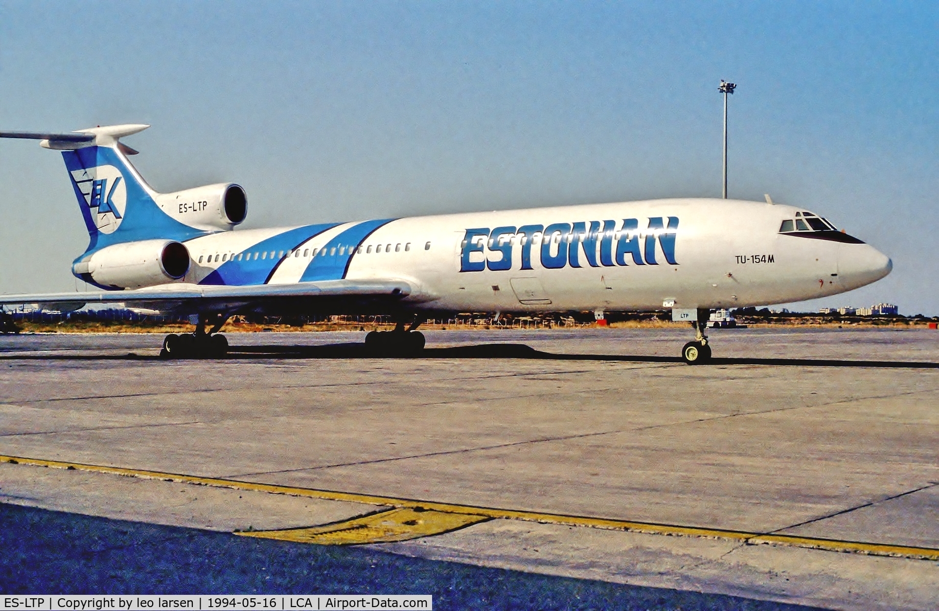 ES-LTP, 1992 Tupolev Tu-154M C/N 92A909, Larnaca Cyprus 16.5.94