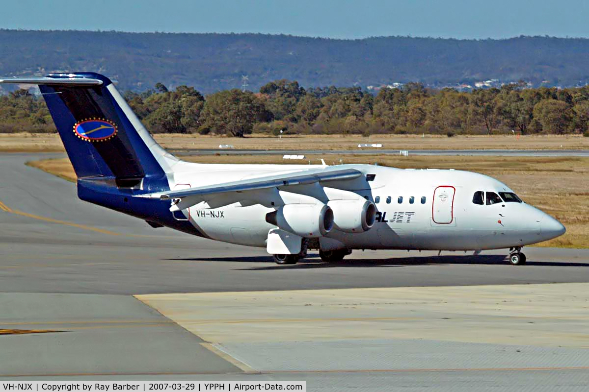 VH-NJX, 1983 British Aerospace BAe.146-100A C/N E1003, BAe 146-100 [E1003] (National Jet Express) Perth Int'l~VH 29/03/2007