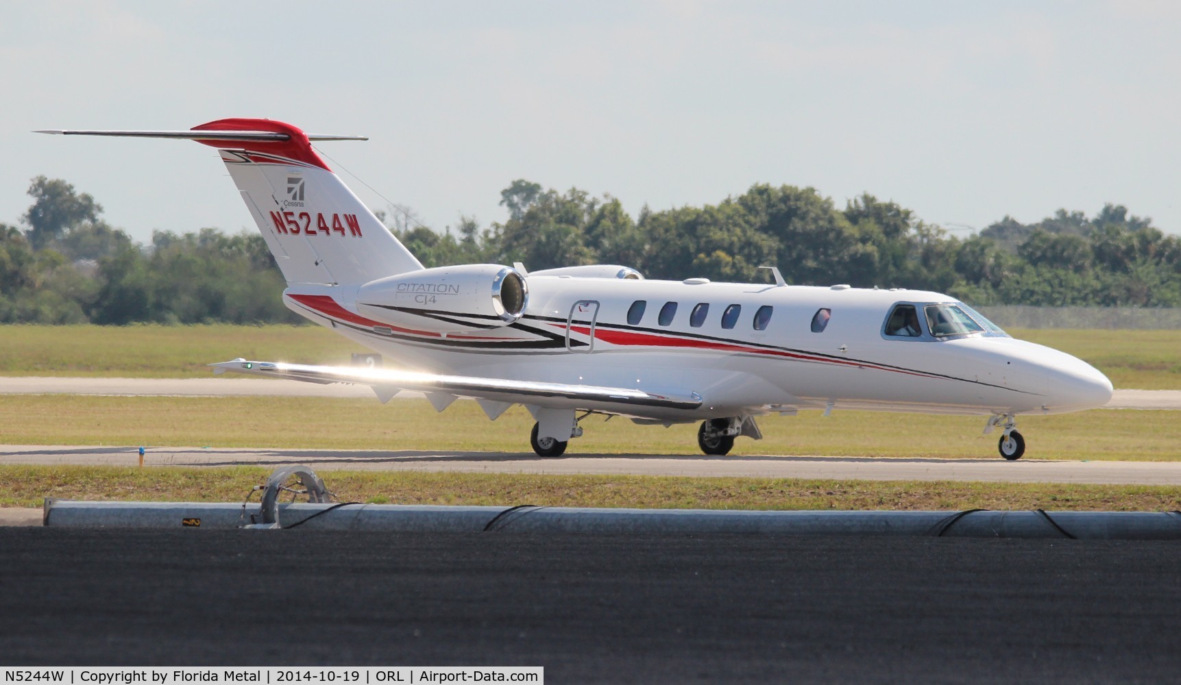 N5244W, 2014 Cessna 525C CitationJet CJ4 C/N 525C-0169, Brand new Cessna CJ4 not even in the FAA database yet in for NBAA in Orlando