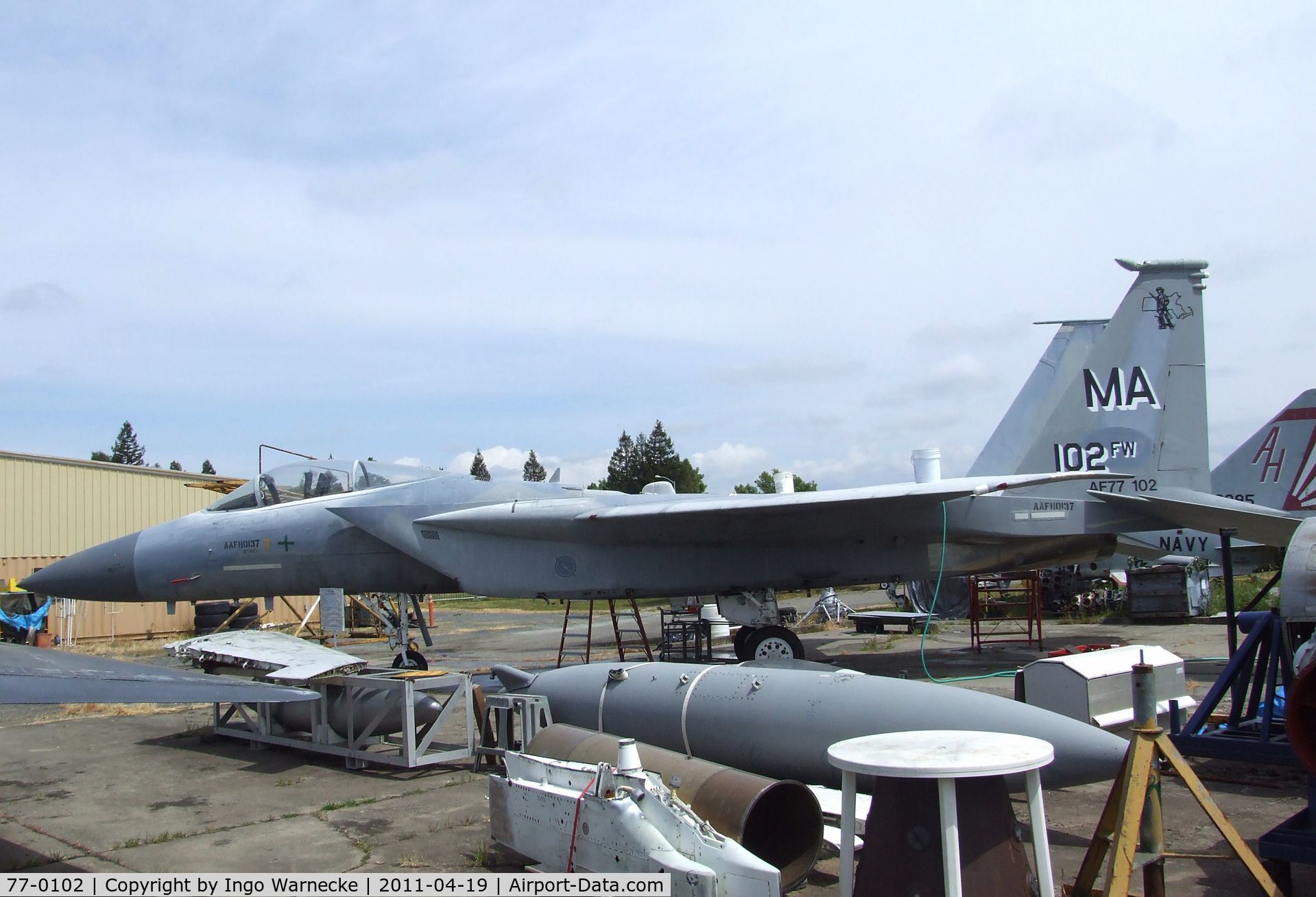 77-0102, 1977 McDonnell Douglas F-15A Eagle C/N 0385/A314, McDonnell Douglas F-15A Eagle at the Pacific Coast Air Museum, Santa Rosa CA