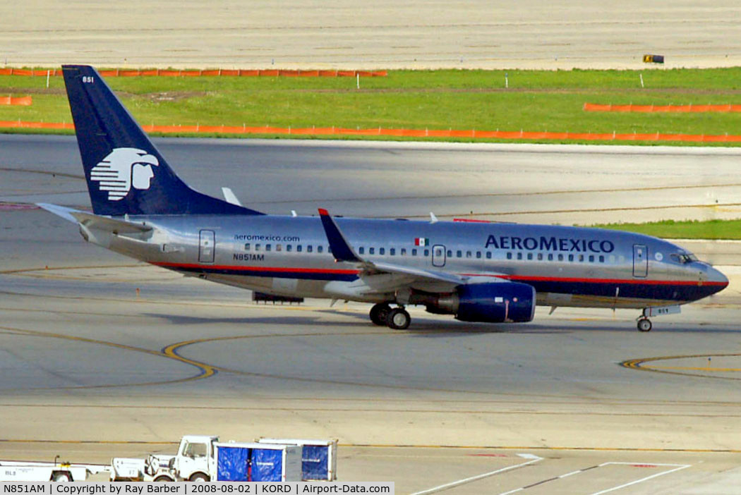 N851AM, 2003 Boeing 737-752 C/N 29363, Boeing 737-752 [29363] (Aeromexico) Chicago-O Hare International~N 02/08/2008
