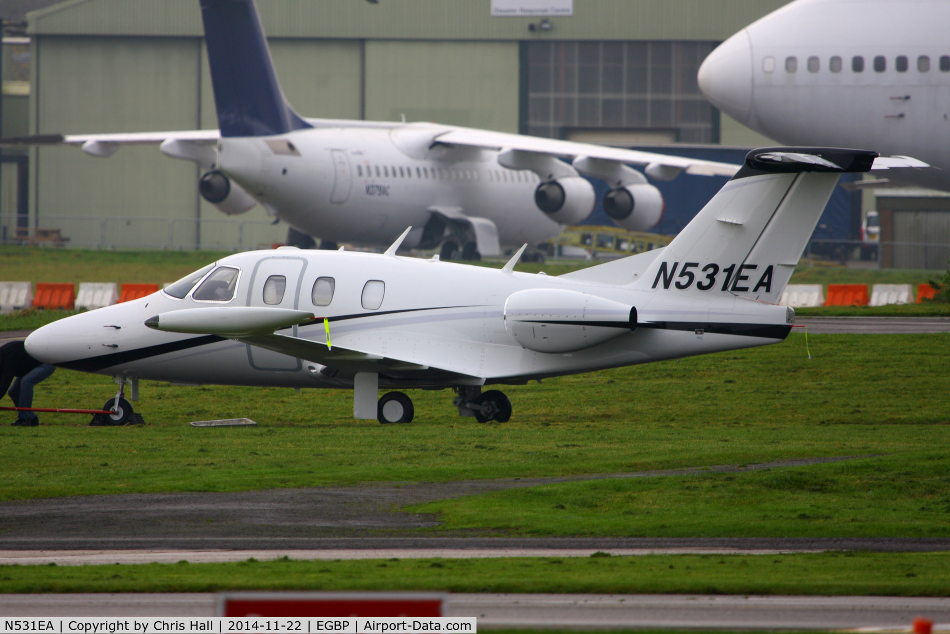 N531EA, 2007 Eclipse Aviation Corp EA500 C/N 000031, visitor at Kemble