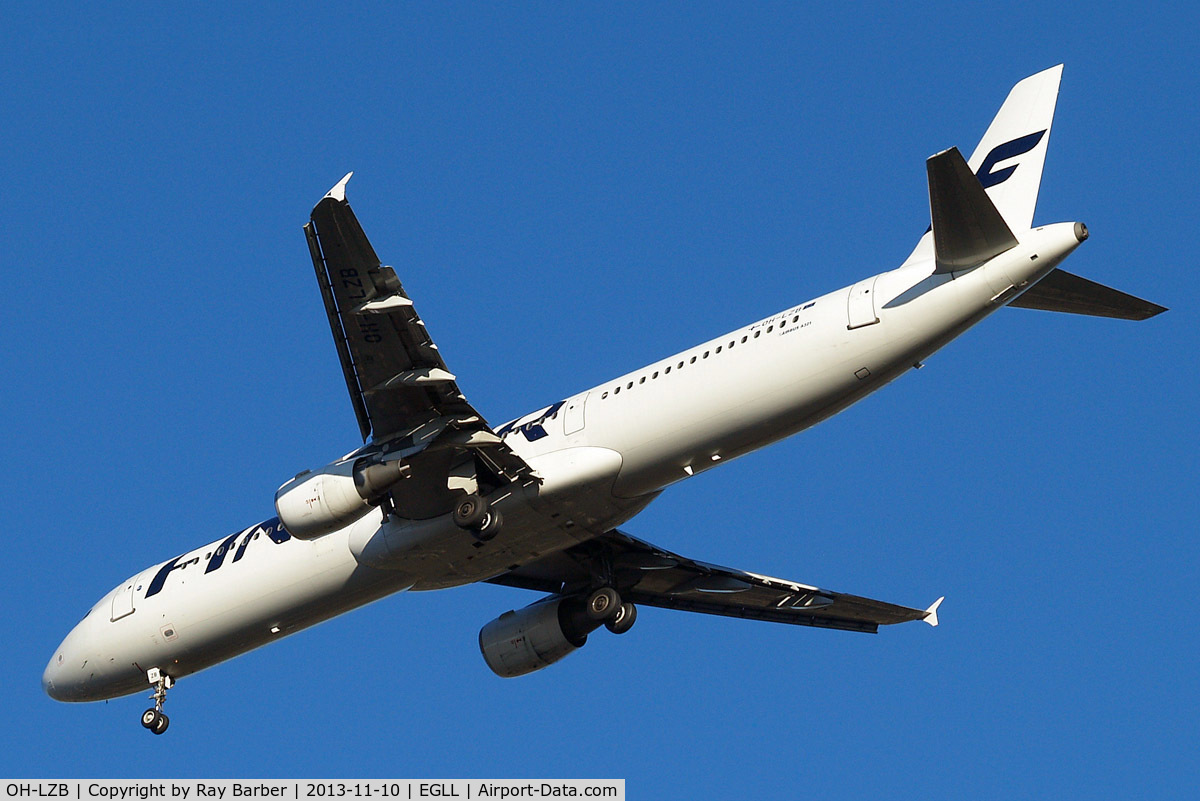 OH-LZB, 1999 Airbus A321-211 C/N 0961, OH-LZB   Airbus A321-211 [0961] (Finnair) Home~G 10/11/2013. On approach 27R.