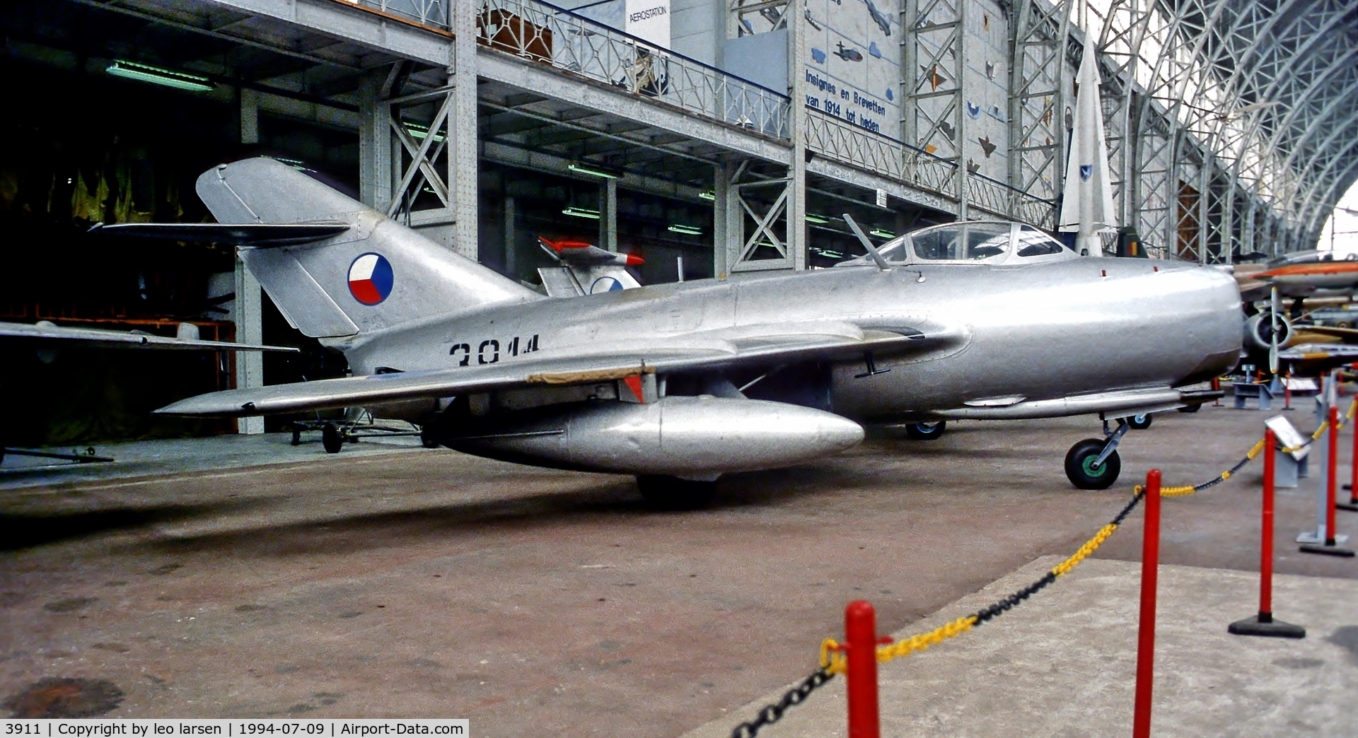 3911, Mikoyan-Gurevich MiG-15bis C/N 623911, Brussels Air Museum 9.7.94