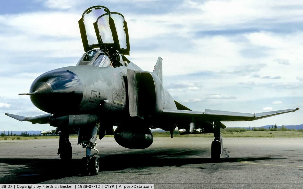 38 37, 1972 McDonnell Douglas F-4F Phantom II C/N 4716, last chance inspection at CFB Goose Bay