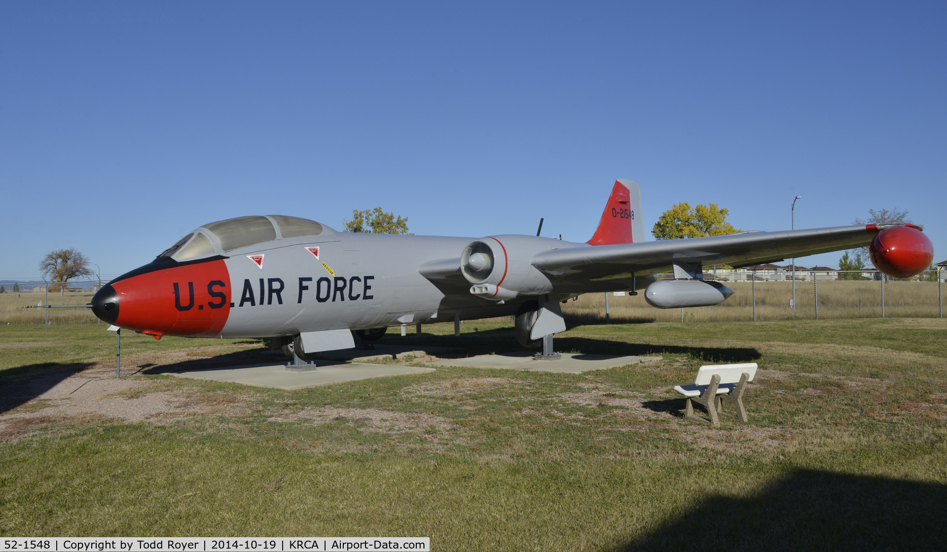 52-1548, 1952 Martin EB-57B Canberra C/N 131, At the South Dakota Air and Space Museum