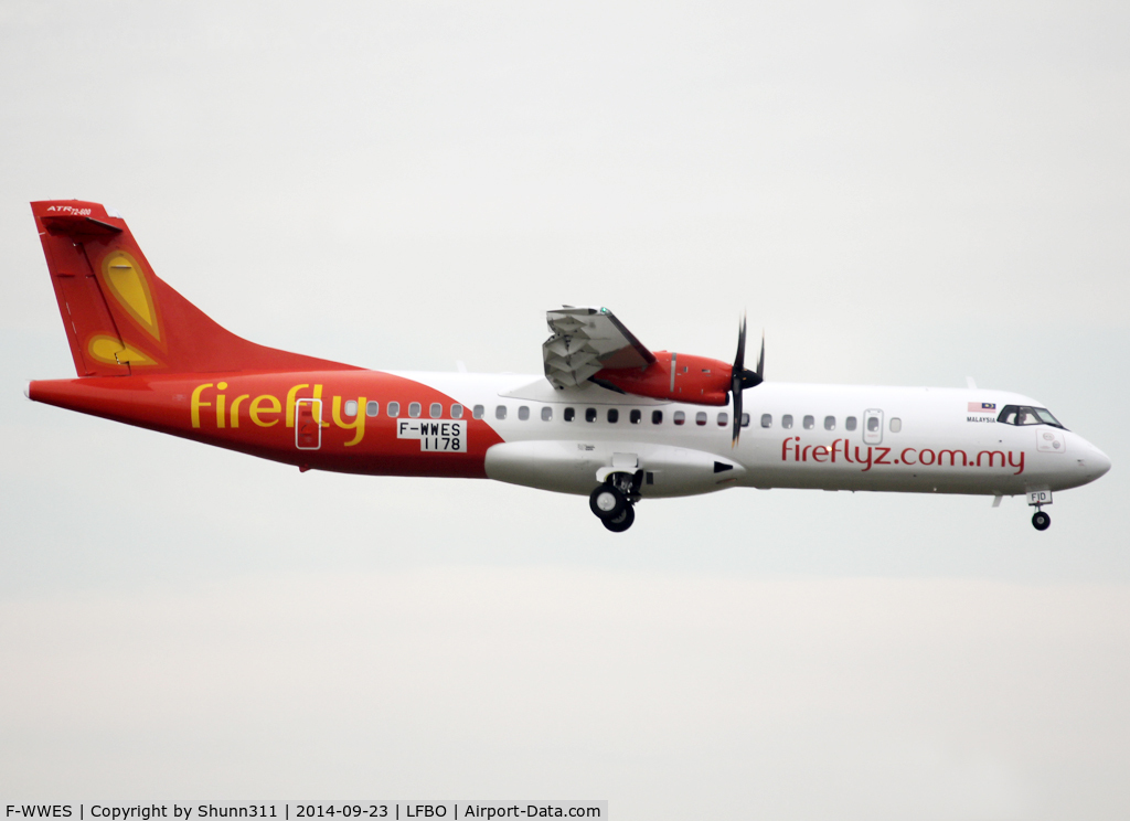 F-WWES, 2014 ATR 72-600 C/N 1178, C/n 1178 - To be 9M-FID