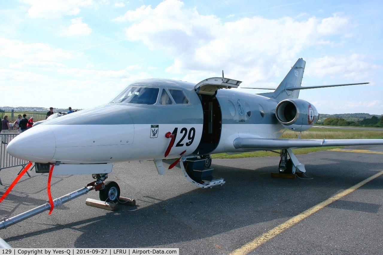 129, 1978 Dassault Falcon 10MER C/N 129, Dassault Falcon 10 MER, Static display, Morlaix-Ploujean airport (LFRU-MXN) air show in september 2014