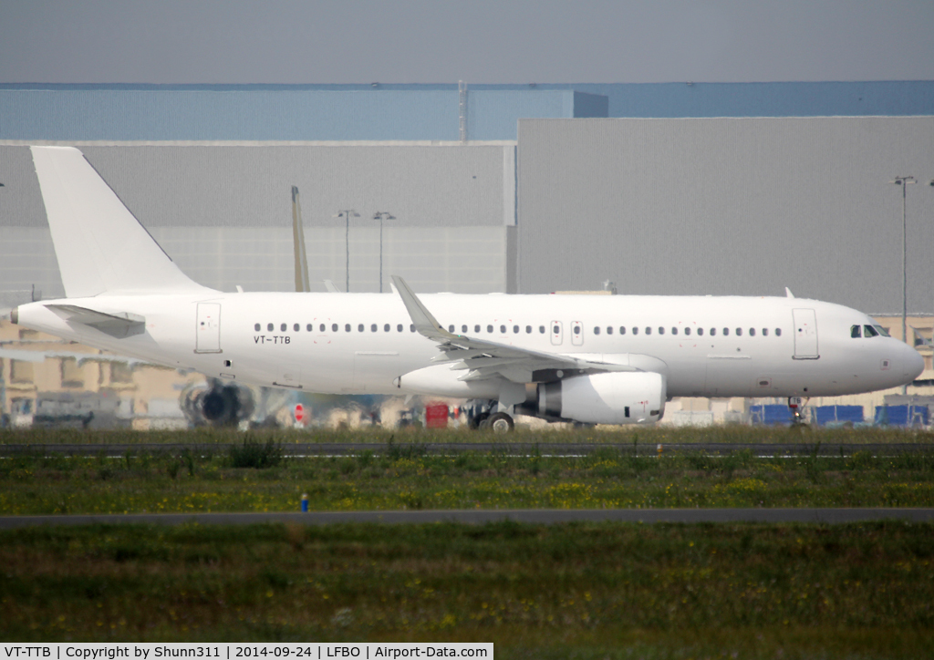 VT-TTB, 2014 Airbus A320-232 C/N 6223, Delivery day... unfortunately in all white c/s without titles