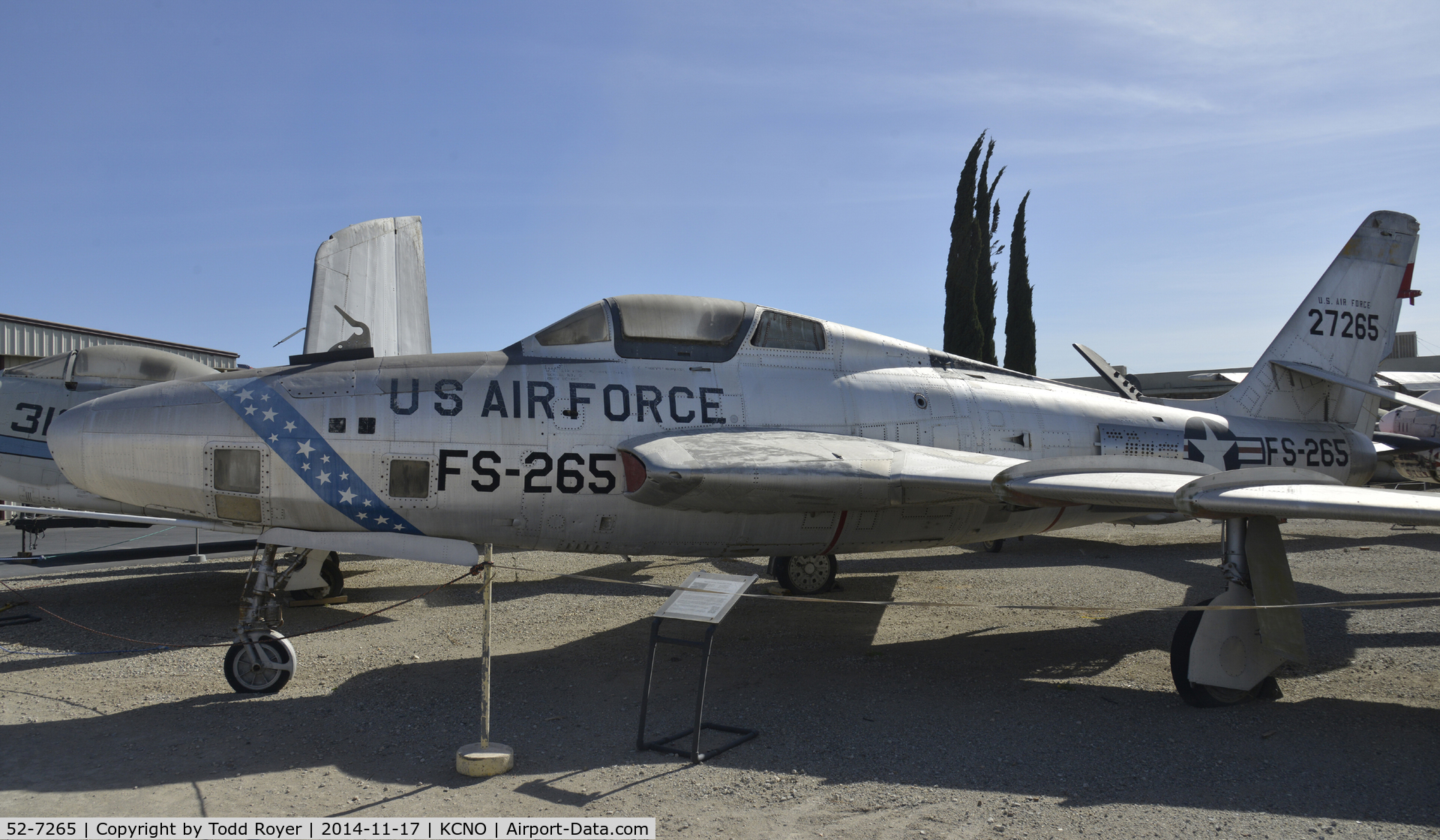 52-7265, 1953 Republic RF-84K-17-RE Thunderflash C/N 221, Seen at the Planes of Fame Chino location