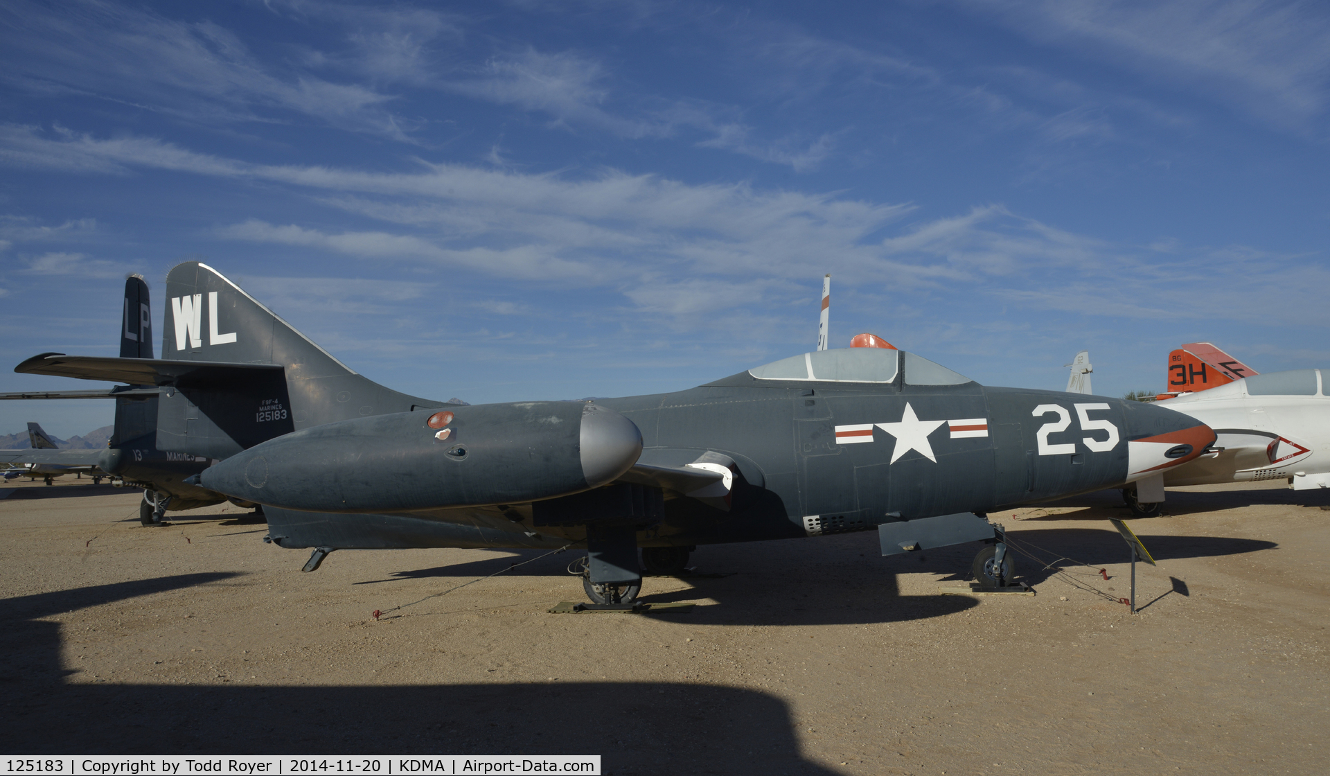 125183, Grumman F9F-5 Panther C/N Not found 125183, On Display at the Pima Air and Space Museum