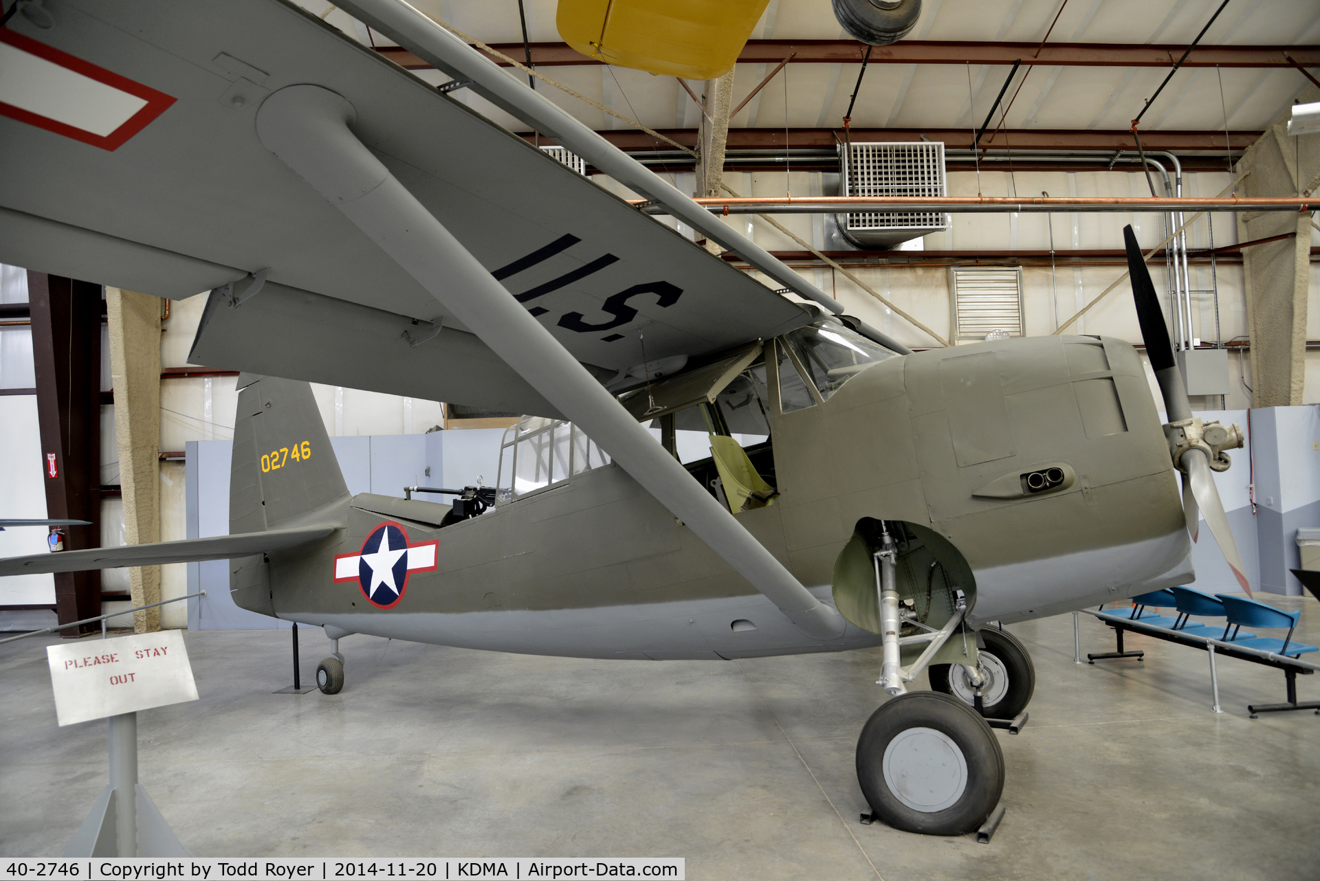 40-2746, 1940 Curtiss-Wright O-52 Owl C/N 14279, On display at the Pima Air and Space Museum