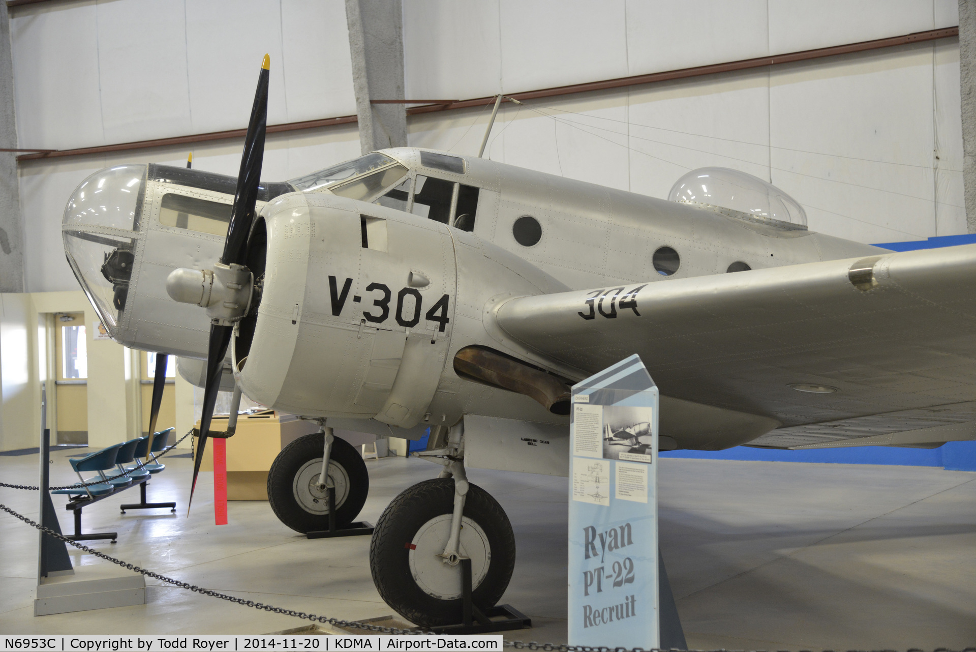 N6953C, Beech AT-11 Kansan C/N 1003, On Display at the Pima Air and Space Museum