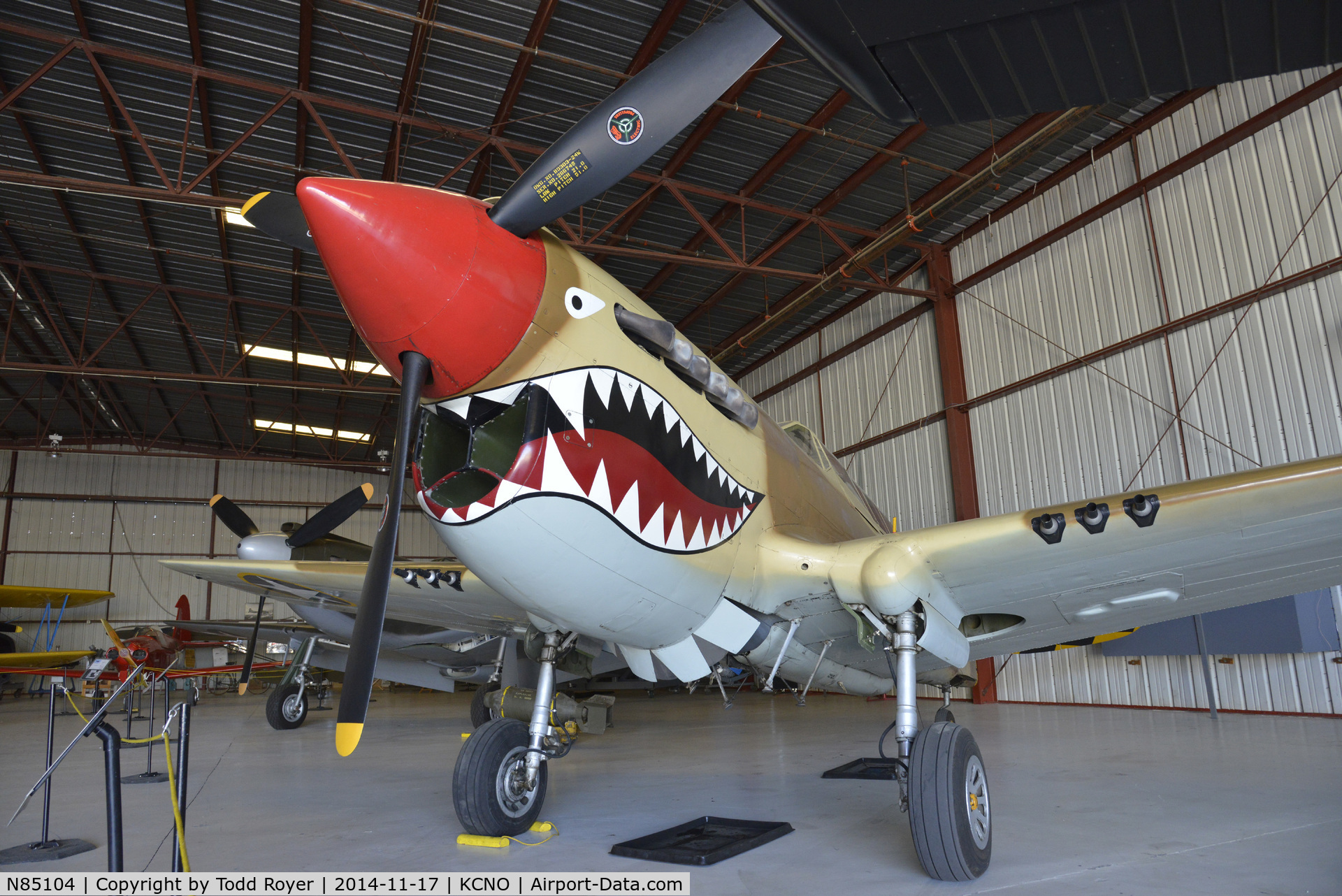 N85104, Curtiss P-40N-5CU Kittyhawk C/N 28954/F858, At the Planes of Fame Chino location