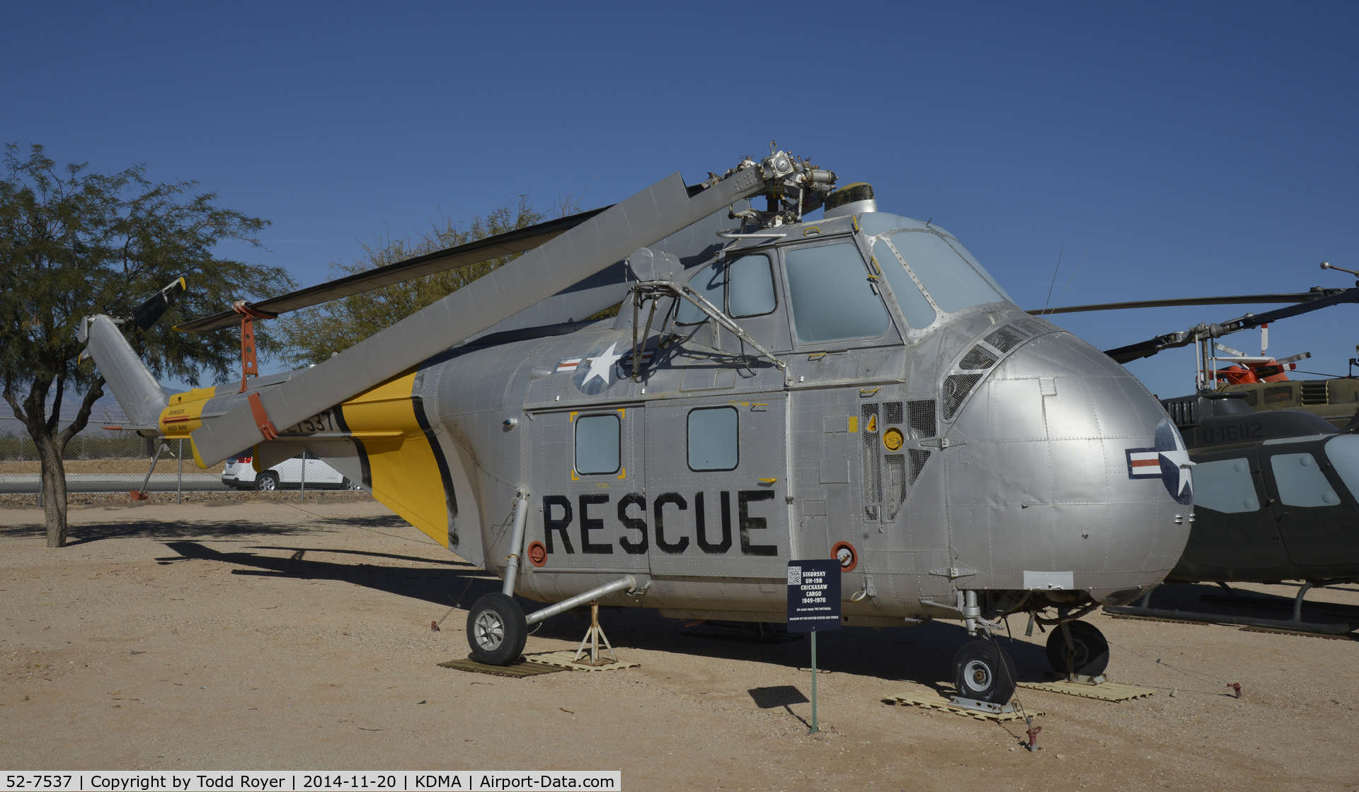 52-7537, 1952 Sikorsky UH-19B Chickasaw C/N 55-640, On Display at the Pima Air and Space Museum