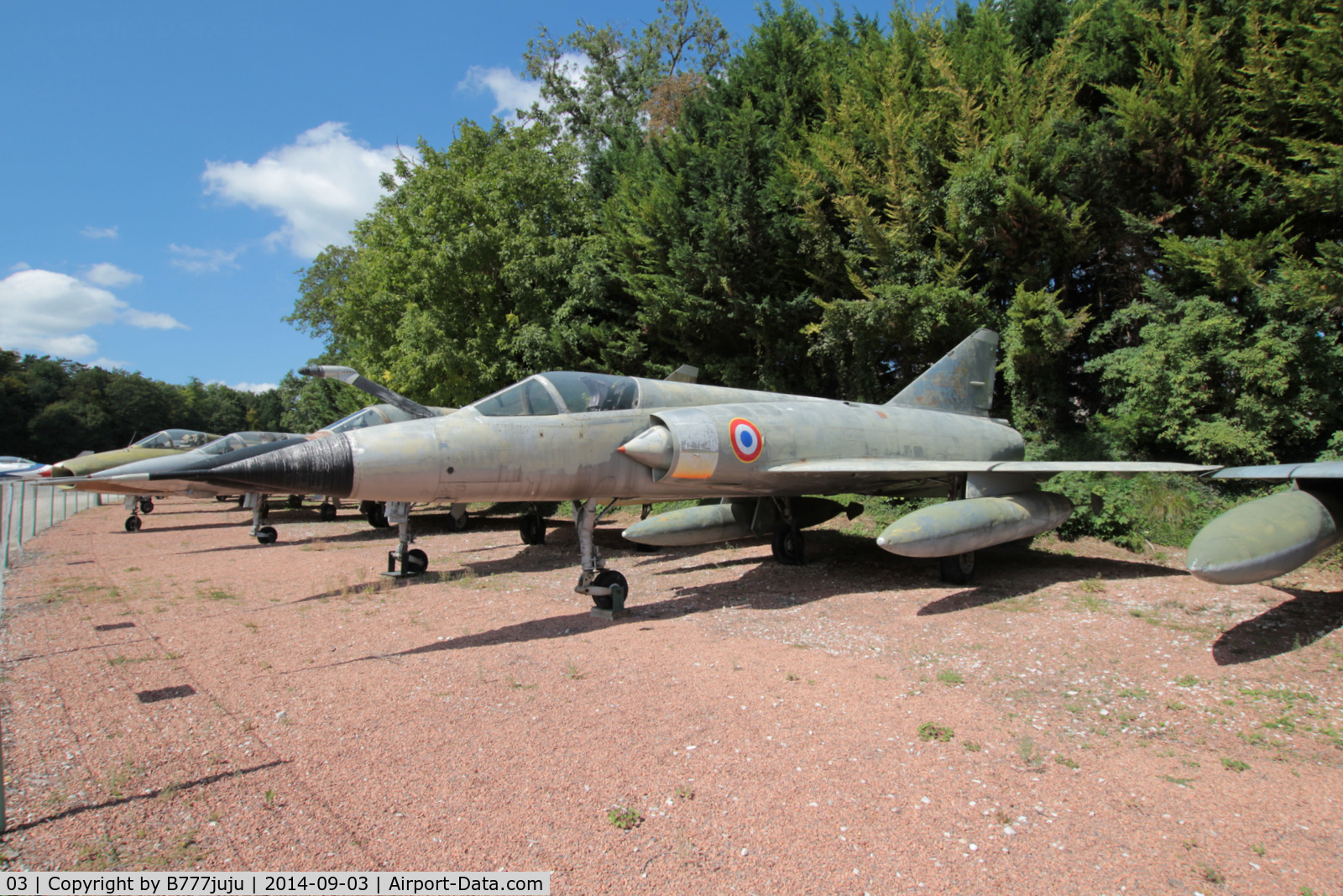 03, Dassault Mirage IIIE C/N 03, at Savigny-Les-Beaune, oldest Mirage IIIO 01. use for test Mirage 5PA configuration