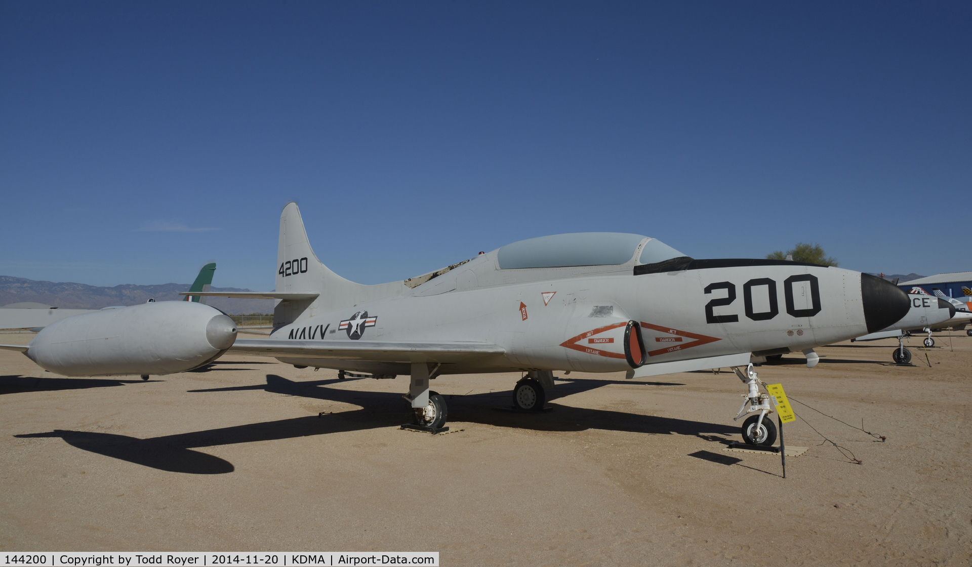 144200, 1957 Lockheed T-1A Seastar C/N 1080-1104, On display at the Pima Air and Space Museum