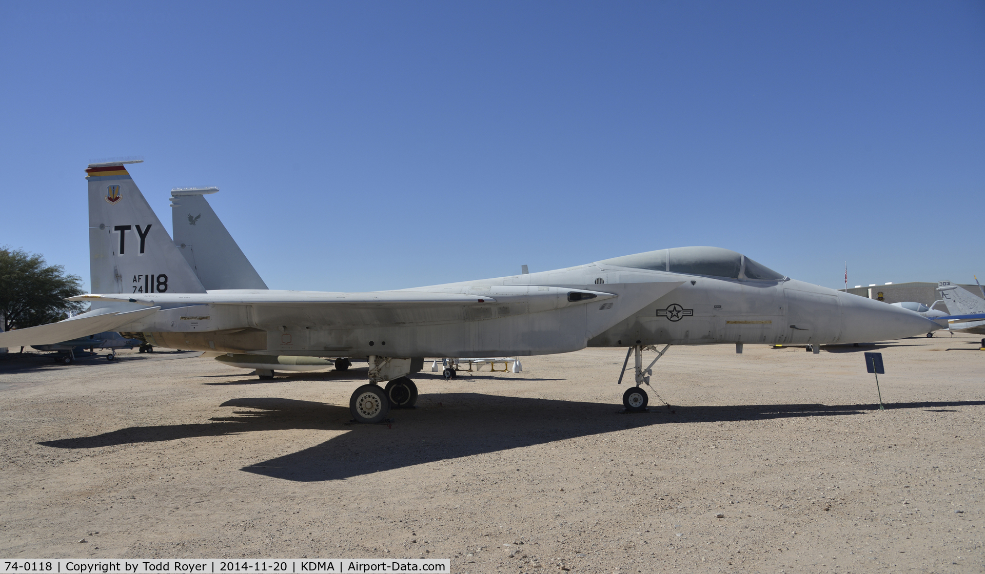 74-0118, 1974 McDonnell Douglas F-15A Eagle C/N 0094/A070, On display at the Pima Air and Space Museum