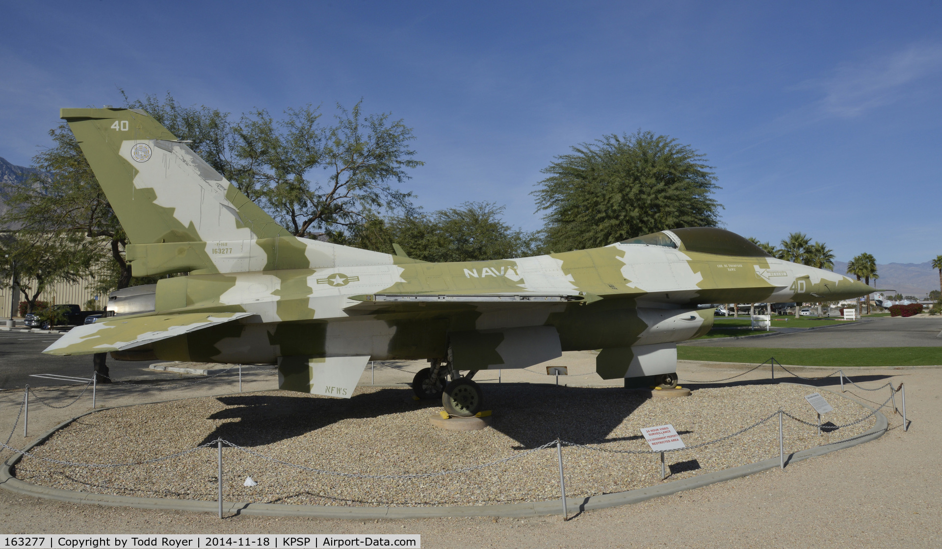 163277, General Dynamics F-16N Fighting Falcon C/N 3M-10, On display at the Palm Springs Air Museum