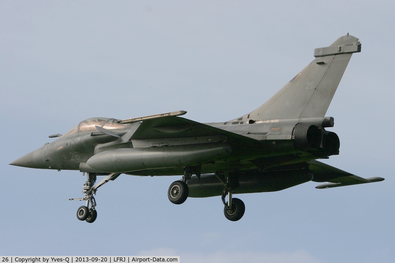 26, Dassault Rafale M C/N 26, Dassault Rafale M, Short approach rwy 26, Landivisiau Naval Air Base (LFRJ)