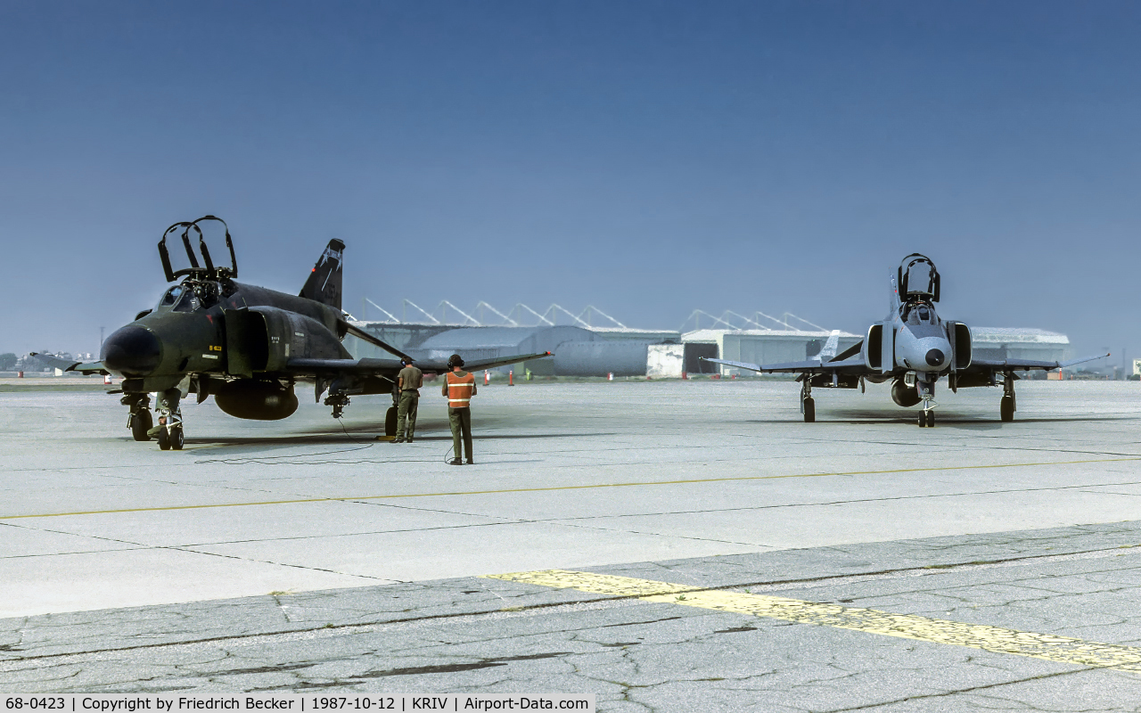 68-0423, 1968 McDonnell Douglas F-4E Phantom II C/N 3540, 68-0423, together with 68-0363, during the last chance inspection at March AFB