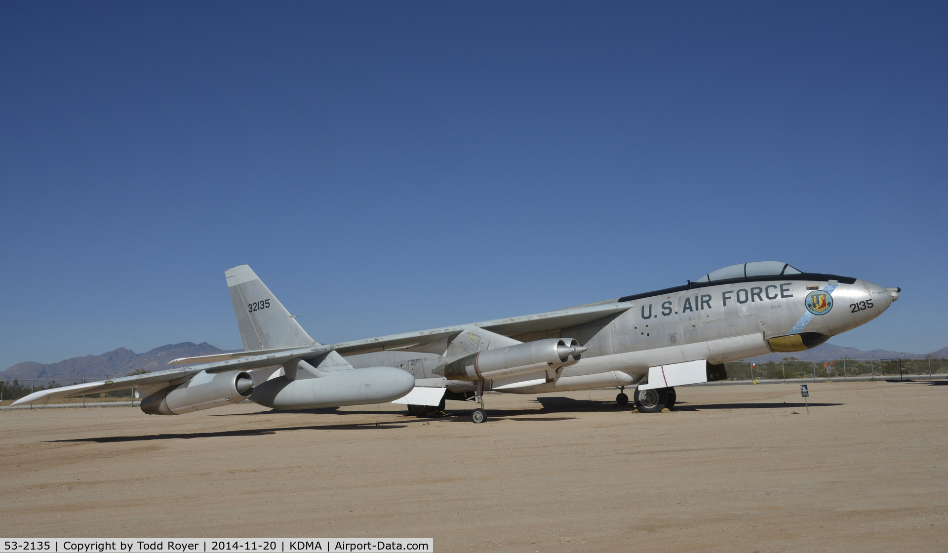 53-2135, 1953 Douglas-Tulsa EB-47E-55-DT Stratojet C/N 44481, On display at the Pima Air and Space Museum