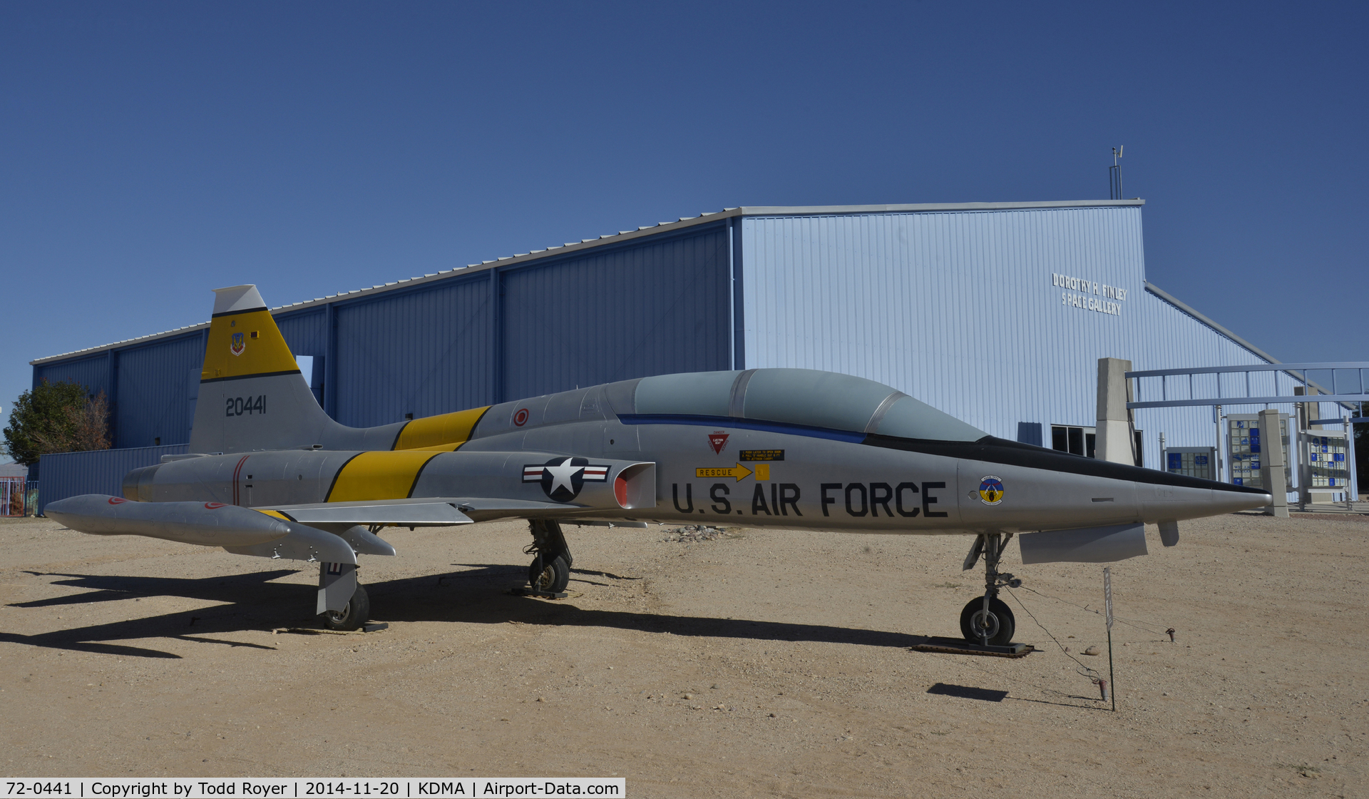72-0441, Northrop GF-5B Freedom Fighter C/N N.8092, On display at the Pima Air and Space Museum